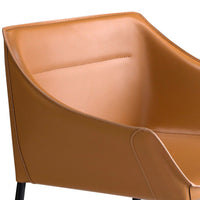 Sgabello in similpelle marrone