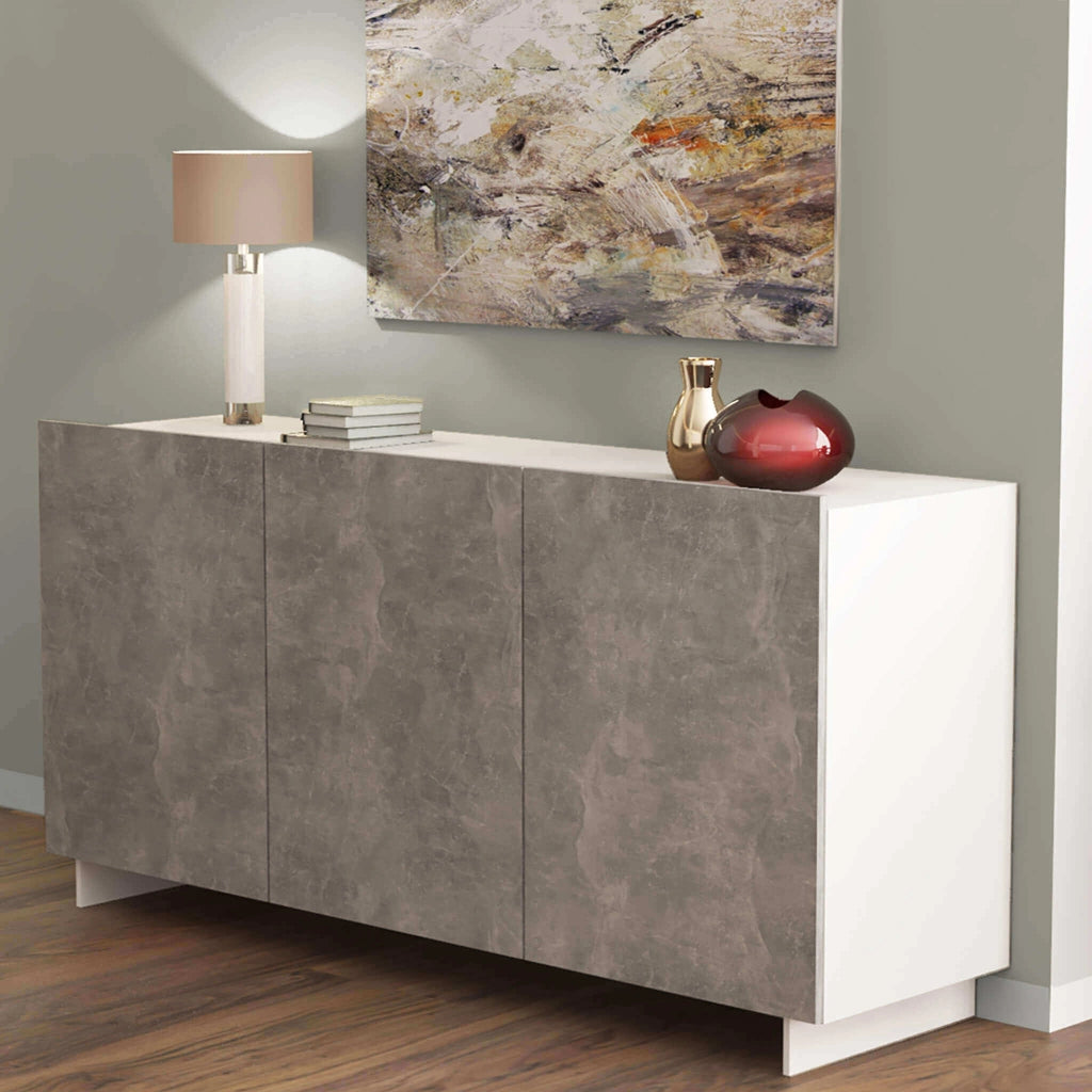 Madia Moderna 3 ante in Legno Composito cm 150x40x76 - ABEL
