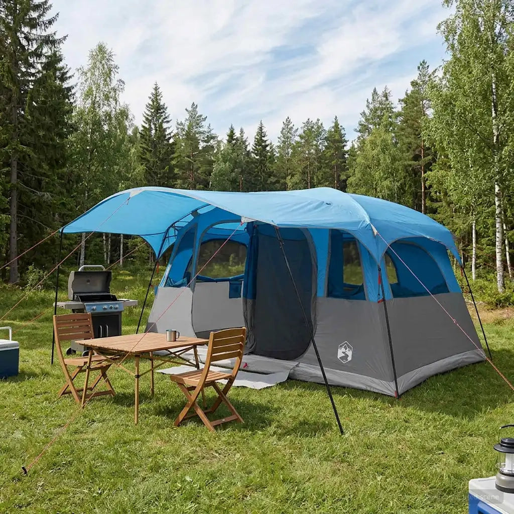 Tenda a tunnel Blu 366 x 244 x 198 cm Poliestere e Acciaio 42028666