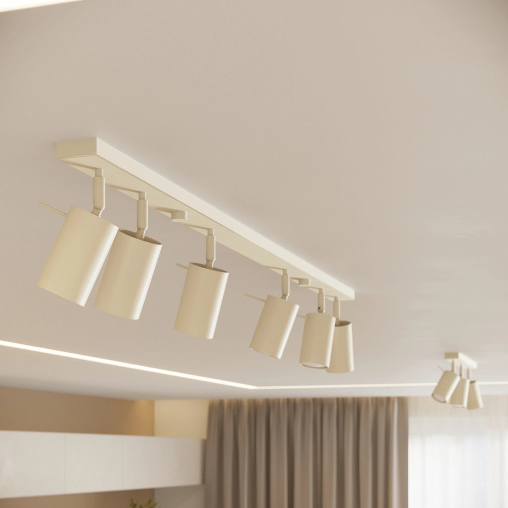 Applique da parete beige moderna orientabile GU10 10W