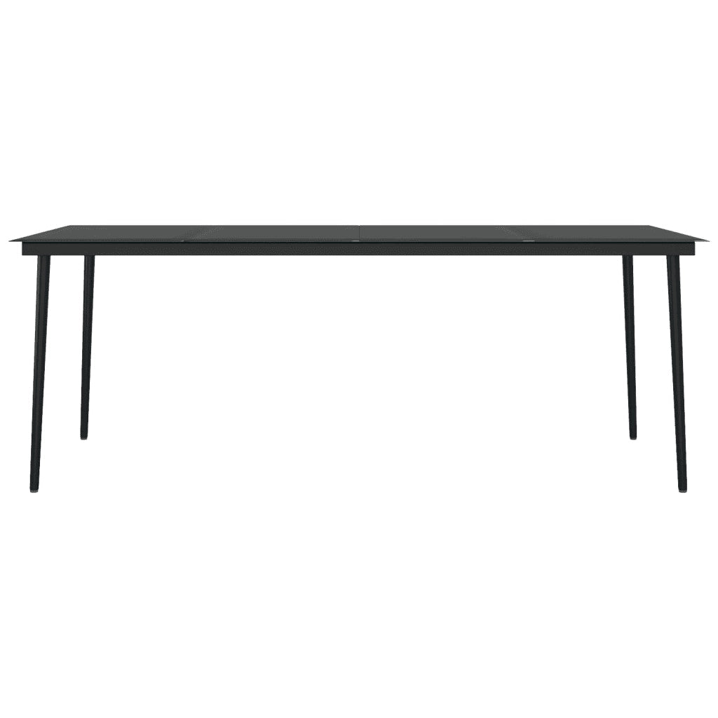 Set da Pranzo per Giardino 9 pz con Cuscini Polyrattan e Vetro cod mxl 38805
