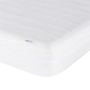 Letto con Materasso Crema 100x200 cm in Tessuto