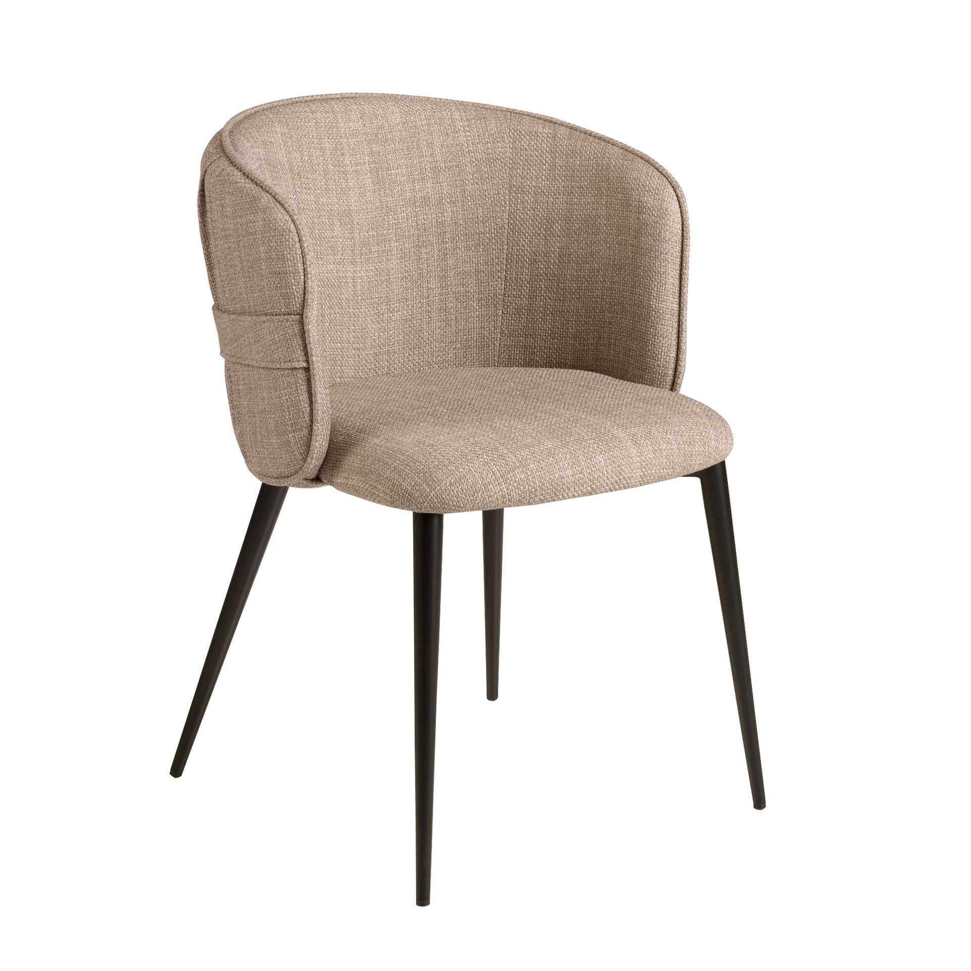 Sedia in tessuto marrone