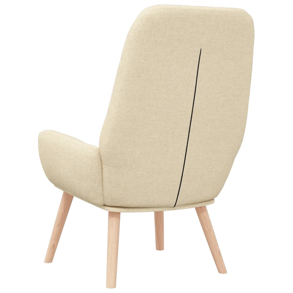 vidaXL Sedia Relax Crema in Tessuto