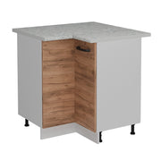 Mobile ad angolo cucina R-Line Rovere dorato/Bianco 75.6 cm PL Marmo Vicco