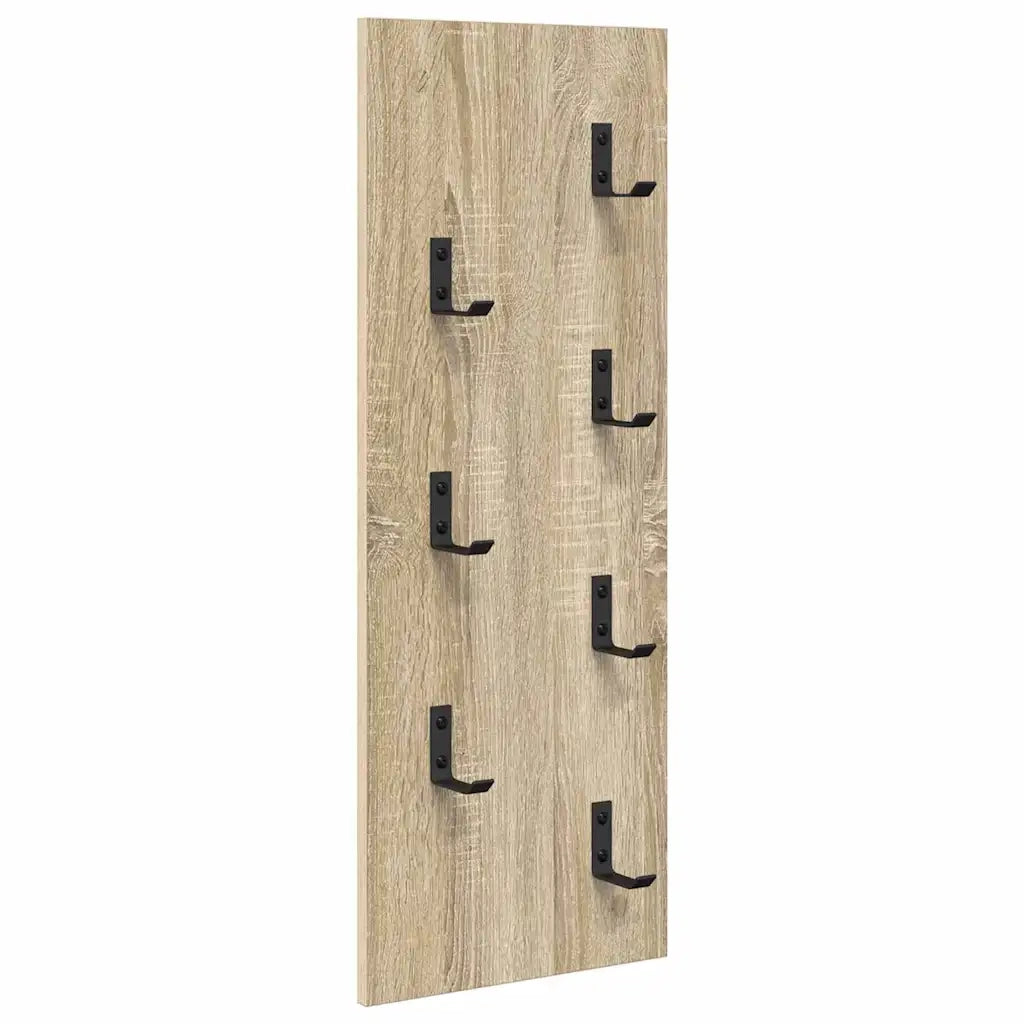 vidaXL Appendiabiti a muro rovere sonoma 30 x 1.5 x 80 cm