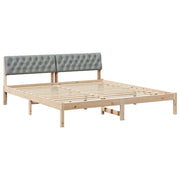 Letto matrimoniale | Letto per adulti | Struttura del Letto Marrone e grigio chiaro 180 x 200 cm