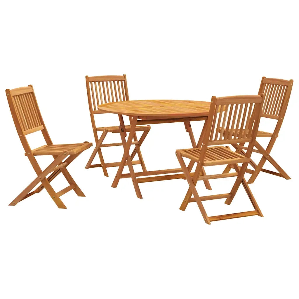 Set da Pranzo per Giardino 5 pz in Legno Massello di Acacia 3203353