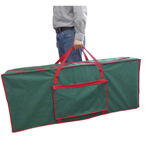Custodia Sacco Porta Albero di Natale in Tessuto Verde con Tasca 125 x 30 x 50cm
