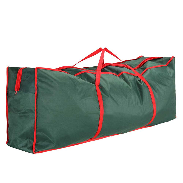 Custodia Sacco Porta Albero di Natale in Tessuto Verde con Tasca 125 x 30 x 50cm