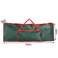 Custodia Sacco Porta Albero di Natale in Tessuto Verde con Tasca 125 x 30 x 50cm
