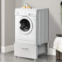 Supporto Base per Lavatrice e Asciugatrice con Cassetto Basamento Acciaio 150 kg