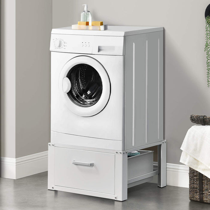 Supporto Base per Lavatrice e Asciugatrice con Cassetto Basamento Acciaio 150 kg