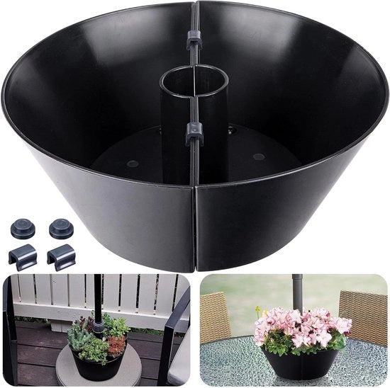 Pannelli per piante - Pannelli semicircolari con foro ombrello - Scatole per fiori contenitori per giardino interno esterno casa piante (1PCS)