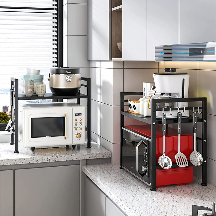 Scaffale Porta Microonde Allungabile Mensola da Cucina Estensibile Salvaspazio