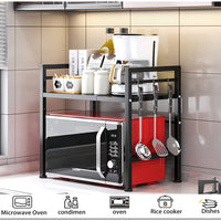 Scaffale Porta Microonde Allungabile Mensola da Cucina Estensibile Salvaspazio