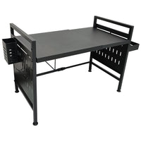 Scaffale Porta Microonde Allungabile Mensola Cucina con Porta Utensili e Spezie