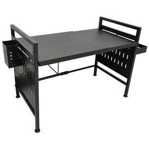 Scaffale Porta Microonde Allungabile Mensola Cucina con Porta Utensili e Spezie