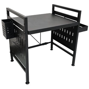 Scaffale Porta Microonde Allungabile Mensola Cucina con Porta Utensili e Spezie