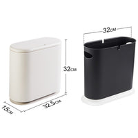 Pattumiera da Bagno in Poliuretano Bianco Capacità 9 Litri Salvaspazio Antiodore