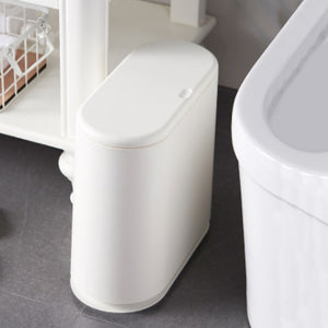 Pattumiera da Bagno in Poliuretano Bianco Capacità 9 Litri Salvaspazio Antiodore