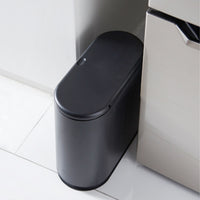 Pattumiera da Bagno in Poliuretano Nero Capacità 9 Litri Salvaspazio Antiodore