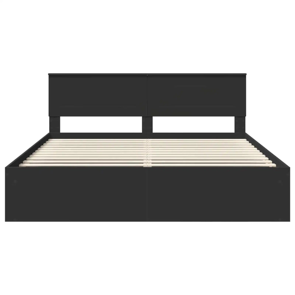 Struttura del letto Nero 200 x 200 cm Legno multistrato