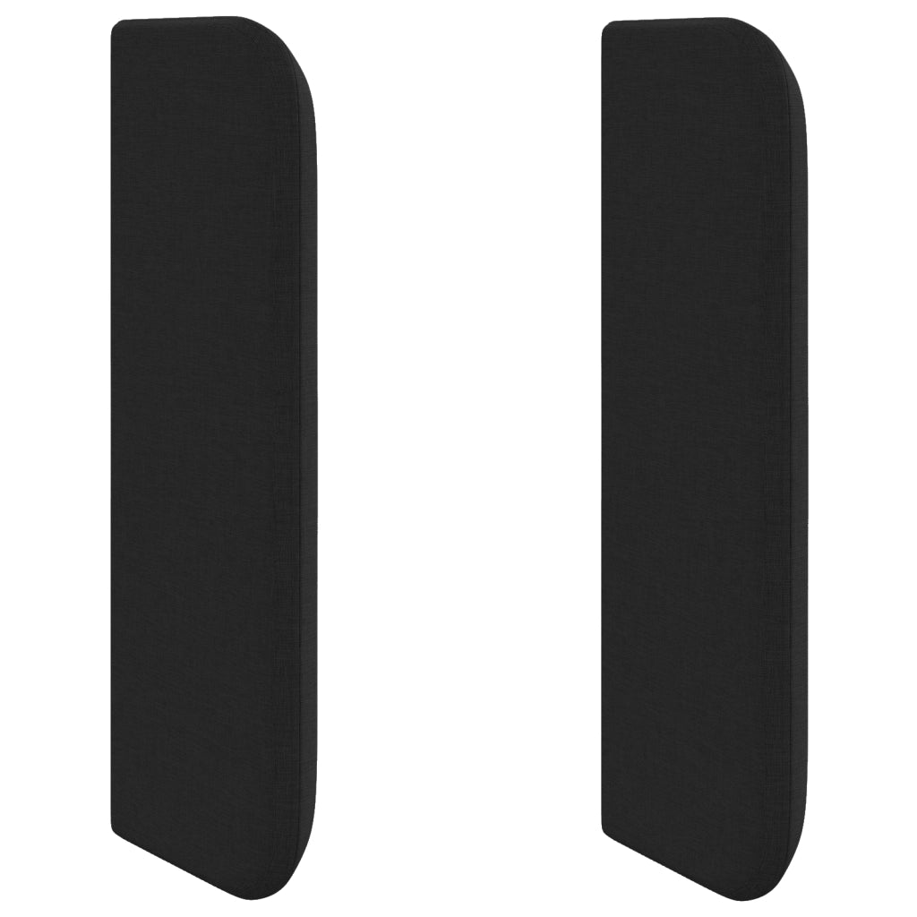 Testata Letto Nera Nera Legno e tessuto Standard Durevole