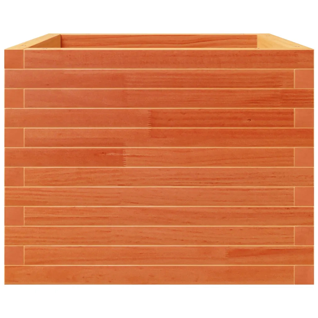 Fioriera Giardino Marrone Cera 60x60x49,5cm Legno Massello Pino