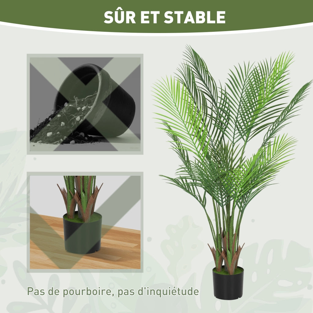 Palma artificiale da interno con vaso ¨C zephmum ¨C 120 cm verde