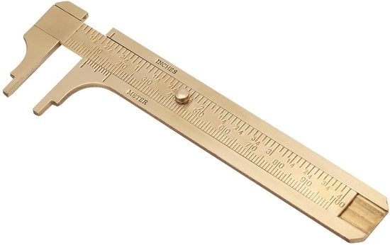Calibro da tasca miniaturizzato - 100mm con scala mm e pollici - Misurazioni precise - Portatile - Adatto per hobby e lavoro - Compattabile.