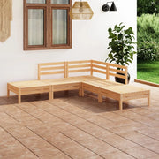 Set Salotto da Giardino 5 pz in Legno Massello di Pino 3082637