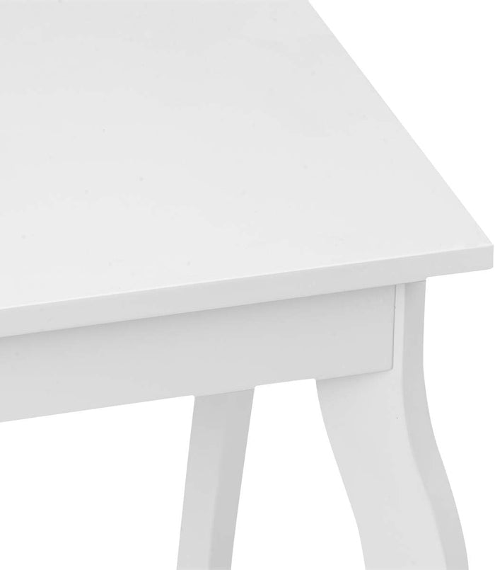 Comodino, Comodino da Divano a 2Livelli, Tavolino per la Camera da Letto, Capacità di peso di 17 kg, 40 x 40 x 60 cm (2, bianco)