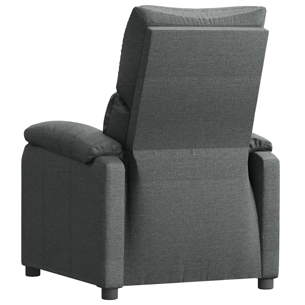 Poltrona | Sedia Relax Reclinabile in Tessuto Grigio Scuro