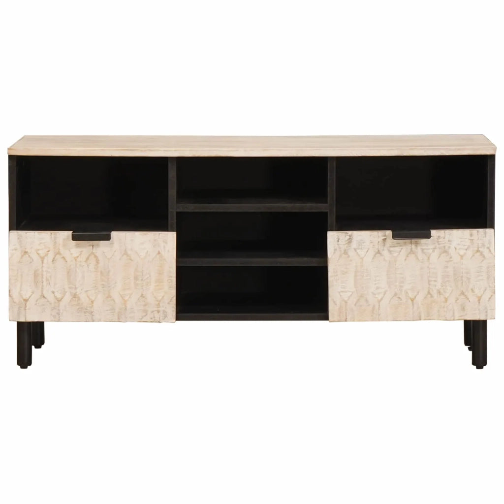 Mobile TV con cassetto Finitura Bianco Lavato 100 x 33 x 46 cm