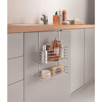 Cestello per Anta Bagno 2 piani Oasis Metaltex Agganciabile senza Fori