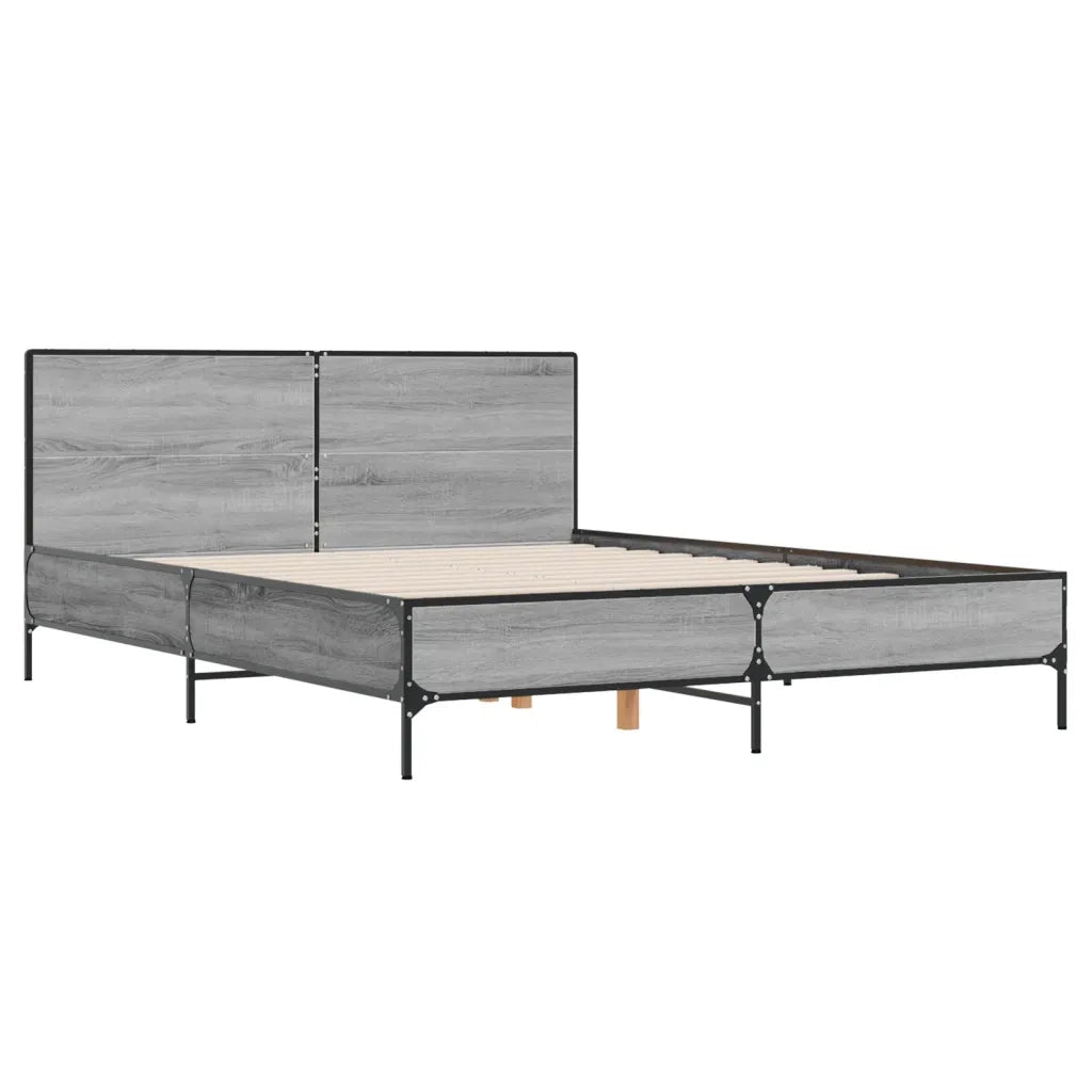 Giroletto Grigio Sonoma 150x200 cm in Legno Multistrato Metallo 3280005