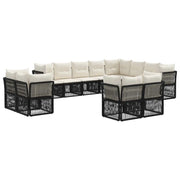 Set Divano da Giardino 12 pcs Nero polyrattan 3434428