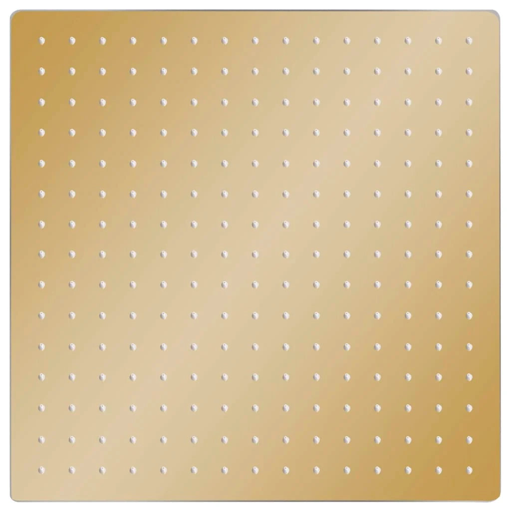 Soffione doccia a pioggia in acciaio inox 40 x 40 cm quadrato finitura oro 02_0002093