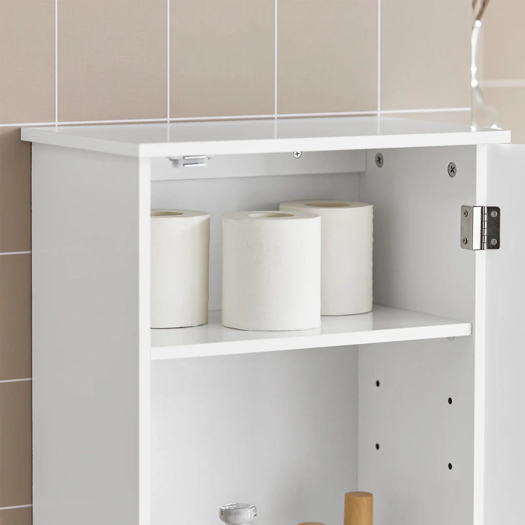 Pensile Bagno o Cucina Armadietto Bagno L40*P23*A52 cm, Bianco BZR19-W