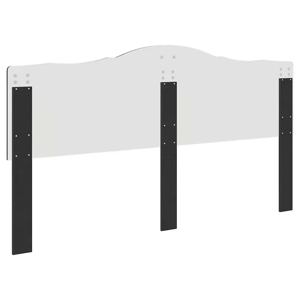 Testiera-Testata-Testiera Decorativa Rovere Nero 200 cm Legno multistrato 157208