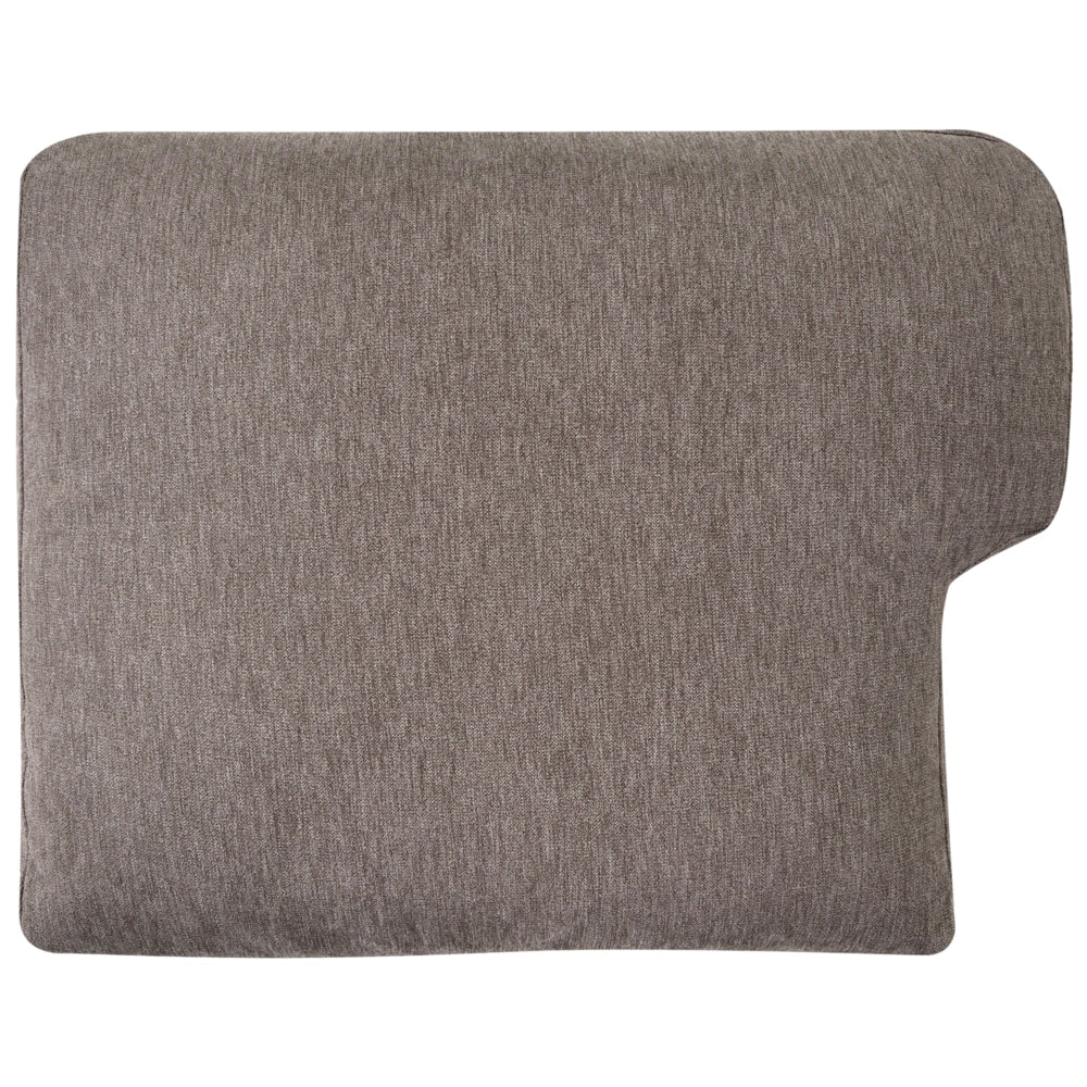 Divano minimalista moderno di metà secolo in tessuto a 2 posti con gambe in metallo rivestite e braccioli marrone