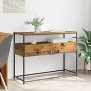 Tavolo consolle con cassetto Legno vecchio 100 x 40 x 75 cm