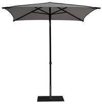 Ombrellone da Giardino 2x2 m Palo Ø38 mm in Alluminio Tessuto Dralon Acrilico Border Grigio