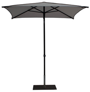 Ombrellone da Giardino 2x2 m Palo Ø38 mm in Alluminio Tessuto Dralon Acrilico Border Grigio