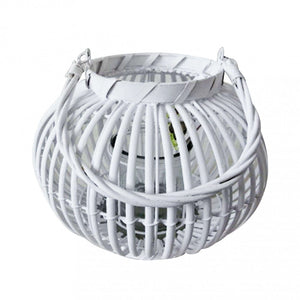 Lanterna Georgie in Vimini Bianco