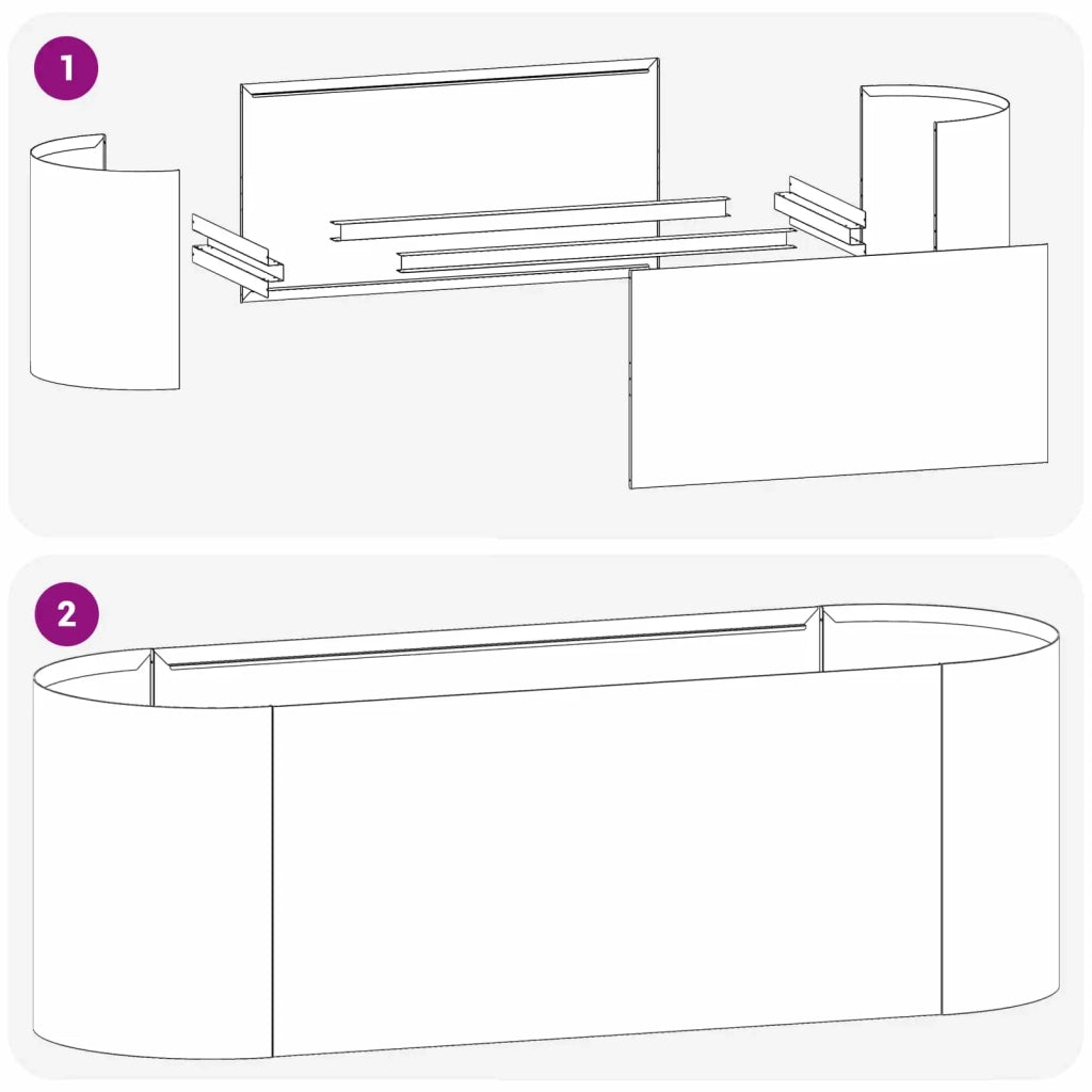 Letto rialzato da giardino Bianco 120 x 40 x 40 cm 8011685