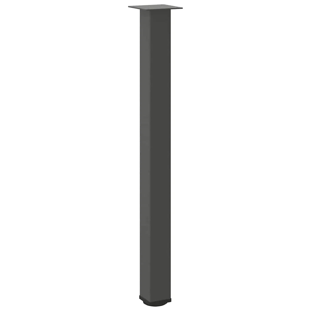 Set di 4 gambe per tavolo da bar dal design moderno da 100-102 cm con piedini regolabili in acciaio verniciato a polvere antracite 02_0056775
