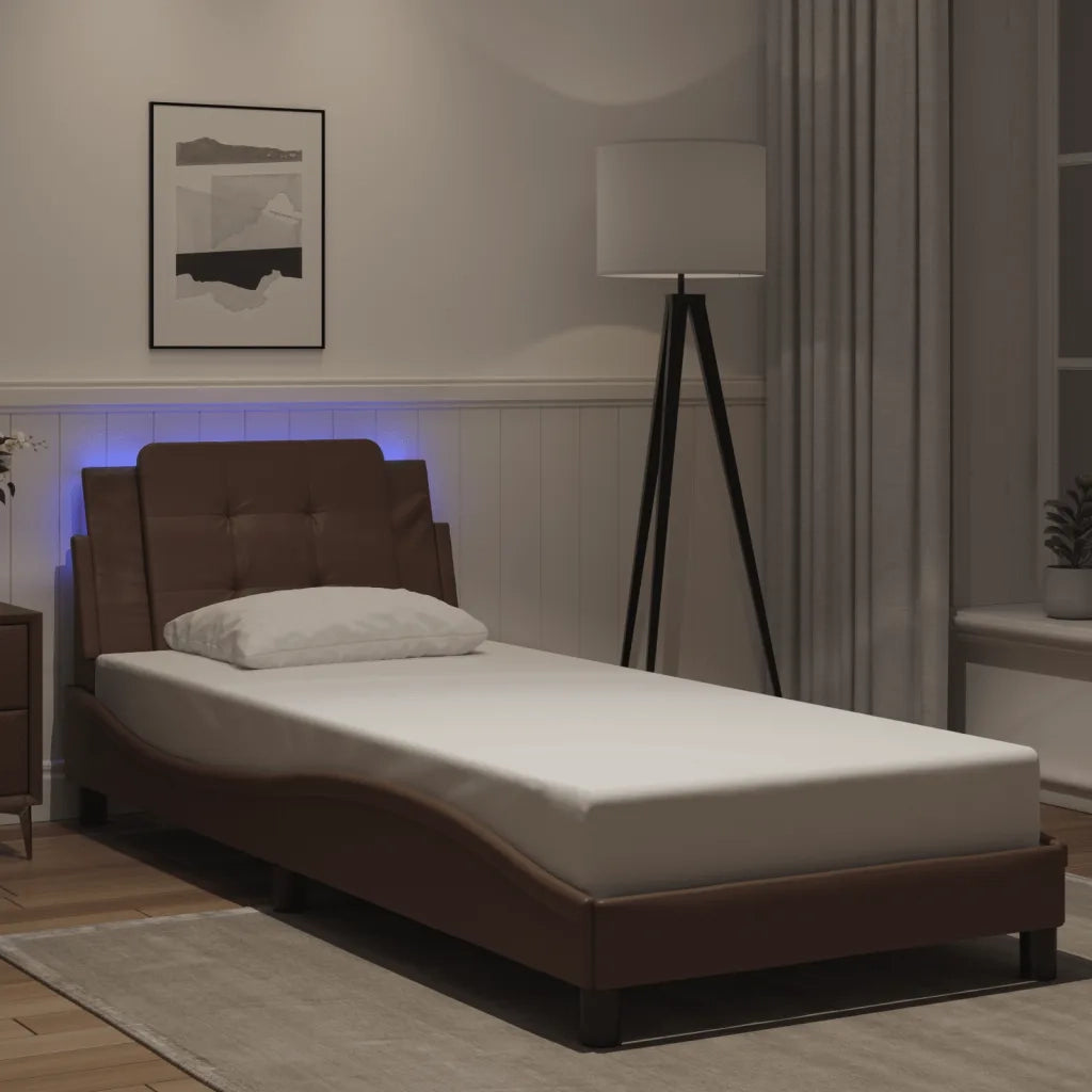 Giroletto con LED senza Materasso Zadar Marrone 80x200 cm 3214070