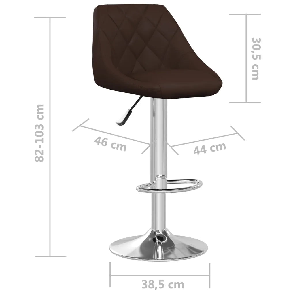 Sgabelli da Bar 2 pz Marroni in Similpelle cod mxl 64090